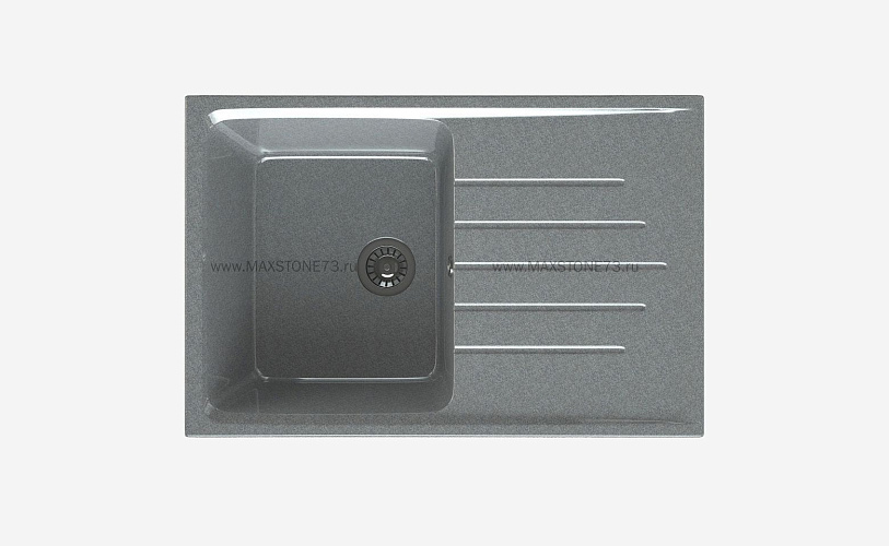MAXSTONE Мойка глянцевая MS-7 (темно-серая) 750*495*215